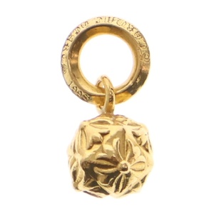 CHROME HEARTS クロムハーツ 22K PYRAMID PLUS BALL ピラミッドプラスボール ペンダントネックレストップ ゴールド