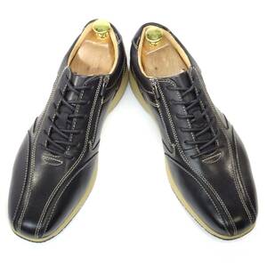 即決 HAWKINS TRAVELLER 25.5cm ウォーキングシューズ ホーキンストラベラー メンズ 黒 ブラック BLK 本革 ICE-TECH 本皮 防水 革靴 紳士靴