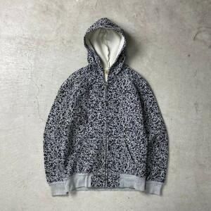 Carhartt カーハート 総柄 フルジップ スウェットパーカー メンズS