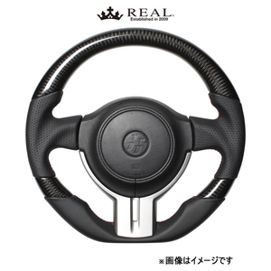 レアル ステアリング プレミアムシリーズ Dシェイプ(ブラックカーボン3C)BRZ ZC6 F4-D-BKC-3 REAL