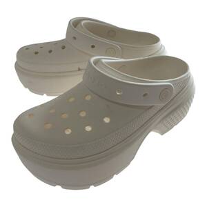 crocs クロックス 厚底 サンダル sizeM7W9/ホワイト