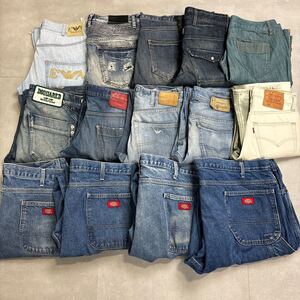 美品 デニム まとめ売り 14着 Dsquared2 ARMANI Dickies Levi