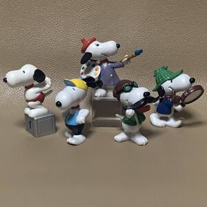 【Vintage】スヌーピー PVC フィギュア セット ジョガー 水泳 画家 探偵 パイロット フライングエース Snoopy Peanuts ドイツ Schleich 