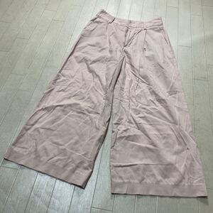 4047☆ UNITED ARROWS ユナイテッドアローズ ボトムス ガウチョパンツ カジュアル レディース 36 ピンク