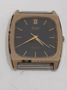 SEIKO セイコー DOLCE ドルチェ 7731-5100 腕時計 黒文字盤 クォーツ 3針 メンズ 未稼働 フェイスのみ