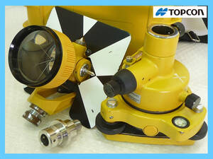 ‘22年校正済み TOPCON トプコン 1素子プリズム EDM ACCESSORIES-3 着脱式整準台セット 付属品 長距離測量 測定 ハードケース 建築 お得_71