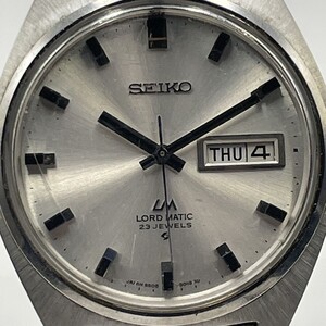 UU318-SK12-843 ◎ SEIKO セイコー LM ロードマチック メンズ腕時計 5606-9000 自動巻き デイデイト 23石 銀文字盤 フェイス約37mm 稼働 ③