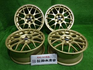 中古 17インチ 17×7J 5穴 スバル純正オプション BBS RG345 アルミホイール 4本 激レア!! 鍛造 軽量 インプレッサ レガシィ プリウス 86に