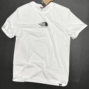 L 新品 海外限定 ノースフェイス センター ロゴ Tシャツ 白 ホワイト FINE ALP TEE 3 半袖 ショートスリーブ ファイン アルプ ロゴT