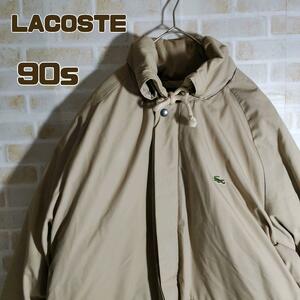 ラコステ LACOSTE 90s ダウン ジャケット ベージュ フード IZOD