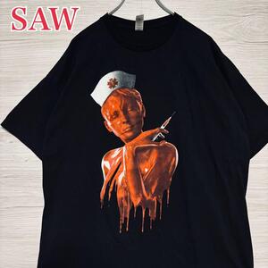 【入手困難】SAW X ソウ Tシャツ　XLサイズ　プロモ　献血限定　ムービー　映画　海外輸入　ホラー　ビッグプリント　ゆったり　一点物