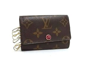 1円 LOUIS VUITTON ルイヴィトン M60701 モノグラム ミュルティクレ6 6連 キーケース 鍵入れ レディース ブラウン系 FE5932