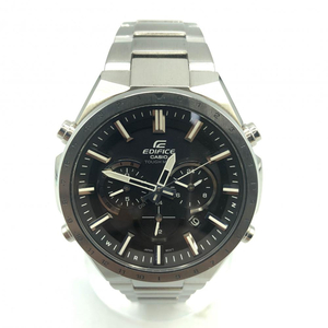 【中古】CASIO EDIFICE EQW-T660-1AJF クロノグラフ 電波ソーラー 腕時計 シルバー カシオエ ディフィス[240017643848]