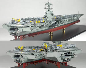 ●完成品・1/700・アメリカ海軍・最新鋭空母・CVN-78・ジェラルド・R・フォード（新エッチング使用）