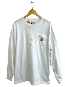 Carhartt (カーハート) Workwear Long-Sleeve Pocket T-Shirt ロンT 長袖Tシャツ TK0126-M K126 M ホワイト メンズ/004