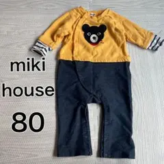 miki house(ミキハウス) ロンパース 80 くま　重ね着風