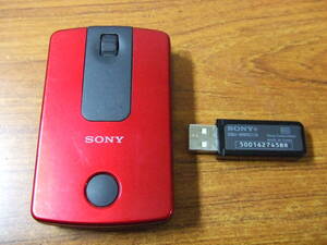 K896　 SONY カードサイズ光学式USBワイヤレスマウス SMU-WM10　受信部(SMU-WMRC10) 中古　動作品