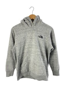 THE NORTH FACE◆BACK SQUARE LOGO HOODIE_バック スクエア ロゴ フーディ/S/ポリエステル/グレー//