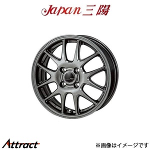 ジャパン三陽 ザック JP-205 アルミホイール 4本 ミラ ジーノ L700S/L710S(13×4.0B 4-100 INSET42 ブラックシルバー)Japan三陽 ZACK