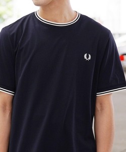 「FRED PERRY」 半袖Tシャツ X-LARGE ネイビー メンズ