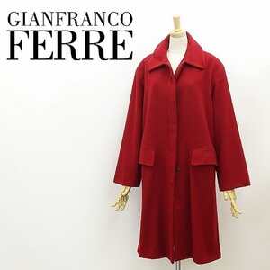 ◆GIANFRANCO FERRE STUDIO ジャンフランコ フェレ カシミヤ混 ウール コート 赤 レッド 40