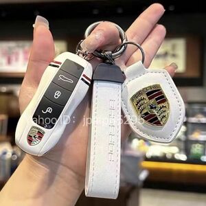 【３点セット】 ポルシェ キーケース ABS製 キーカバー キーホルダー カイエン パナメーラ 911 ボクスター タイカン マカン ケイマン