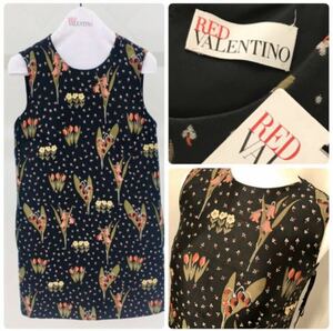 【新品タグ付】RedValentino レッドバレンティノ 7.8万◇1枚でも重ね着でも! 華やかジャガード素材♪ワンピース 花柄 RedValentino