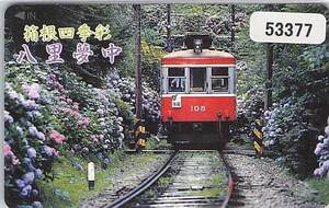 ５３３７７★箱根登山鉄道　箱根四季彩　八里夢中　テレカ★