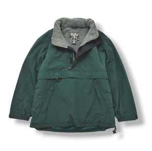 ★美品 90s ヴィンテージ エディーバウアー EDDIE BAUER アノラック ナイロン ジャケット M グリーン ポーラテック POLARTEC 裏起毛 中綿★