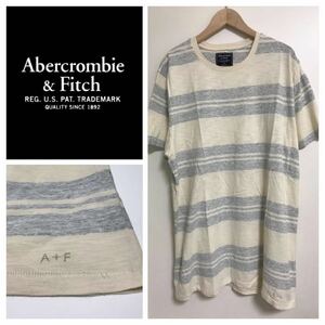 アバクロンビー＆フィッチ 半袖Tシャツ 半袖　綿100％ 丸首　クルーネック　メンズ　XL ボーダー