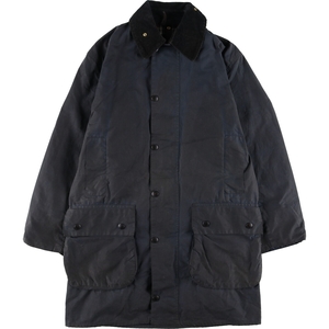 古着 80~90年代 バブアー Barbour BORDER ボーダー 旧3ワラント ワックスコットン オイルドジャケット 英国製 C36 メンズS相当 /eaa500256