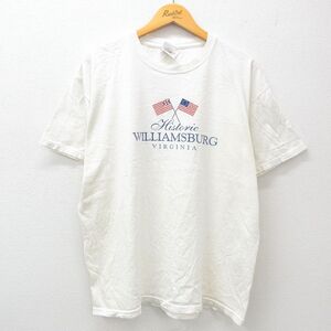 XL/古着 フルーツオブザルーム 半袖 ビンテージ Tシャツ メンズ 00s ウィリアムズバーグ バージニア コットン クルーネック