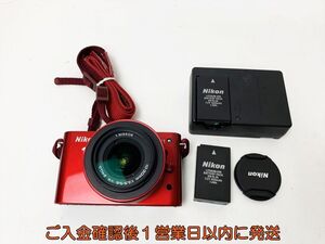 【1円】Nikon 1 J1 ミラーレス一眼カメラ ボディ レンズ 10-30mm F:3.5-5.6 VR バッテリー/充電器付き 未検品ジャンク E01-932rm/F3