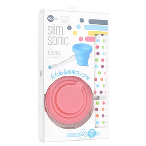 VIOlife 音波振動歯ブラシ slim sonic plus Sコップ ピンク [管理:1100045755]