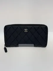 CHANEL 長財布 レザー ブラック レディース