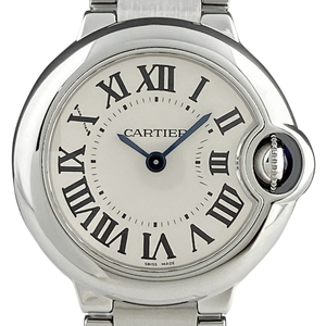 カルティエ CARTIER バロンブルー SM W69010Z4 腕時計 SS クォーツ シルバー レディース 【中古】