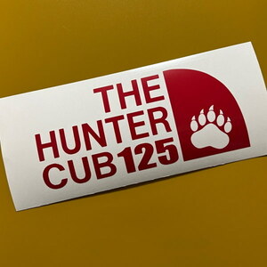 THE HUNTER CUB125 足跡 熊 爪痕 肉球 狼 10カラー カッティング ステッカー ハンターカブステッカー付き HC-17RD