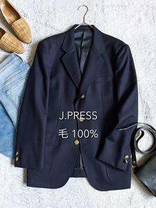 【J.PRESS】ジェイプレス ウール100% 3Bジャケット 紺ブレザー