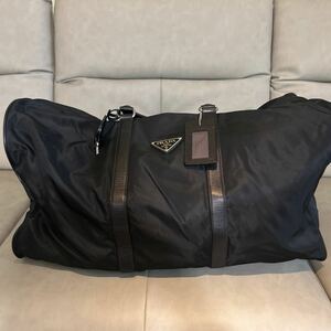 プラダ PRADA ボストンバッグ ナイロン レザー トラベルバッグ ブラック系 tessto + saffi nero v28