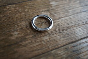 フランス　スターリング　シルバー　リング　ヴィンテージ　鎚目　silver ring　タタキ　たたき　ノームコア 丸カン 指輪