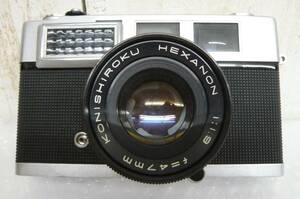 昭和レトロ 当時物「コニカ KONICA S III HEXANON F1.9/47mm レンズキャップ付 ジャンク」ヘキサノン Made in japan カメラ女子