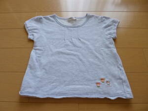 ☆BRANSHES　ブランシェス☆水色半袖Tシャツ　100ｃｍ　お花　女の子