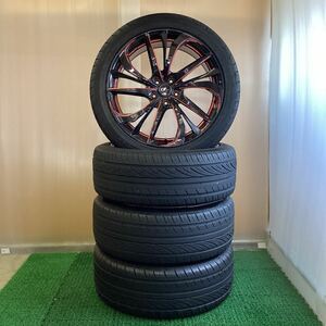 Weds ウェッズ LEONIS レオニス社外アルミセット 20×8.5J+35 114.3-5H 中古品4本【755】