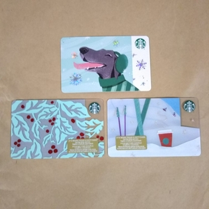 STARBUCKS スターバックスカード 海外版(北米) 2018年ウィンターver. 3枚セットB☆新品 未使用 未登録☆コレクターズアイテム