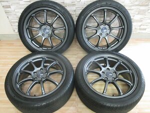 即納 美品 日本製 ENKEI PF09 18インチ 5H114.3 7.5J+48 中古 溝有 225/45R18 レヴォーグ ノア ヴォクシー オデッセイ エスティマ クラウン