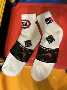 新品 レア デッドストック NIKE 90s ヴィンテージ ソックス 靴下 USA アメリカ 星条旗 ナイキ ONESIZE 10-13 SHOE SIZE 6-12(24cm-30cm)