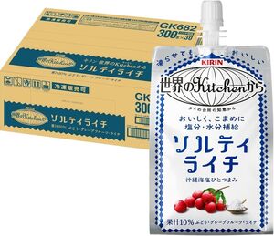 キリン 世界のKitchenから ソルティライチ パウチ 300g 24本 塩分・水分補給飲料 熱中症対策 スポーツドリンク