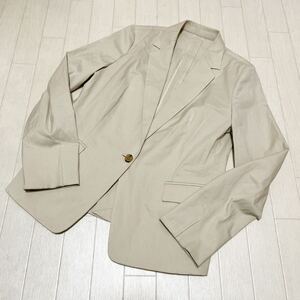 和550★ GREEN LABEL RELAXING UNITED ARROWS グリーンレーベルリラクシング テーラードジャケット 42 ライトカーキ レディース