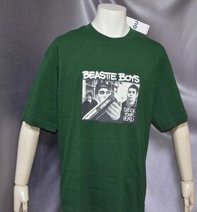 新品 L BEASTIE BOYS ビースティーボーイズ コットン 綿100％ Tシャツ 半袖 Tシャツ ワイドシルエット GU　グリーン