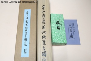 渡辺崋山翁・秋柳翠鳥図/限定300幅/天保9年/本図は崋山名品の1つで秋の水辺の柳枝上に止った翡翠が水中の小魚を狙っている状景である/掛軸